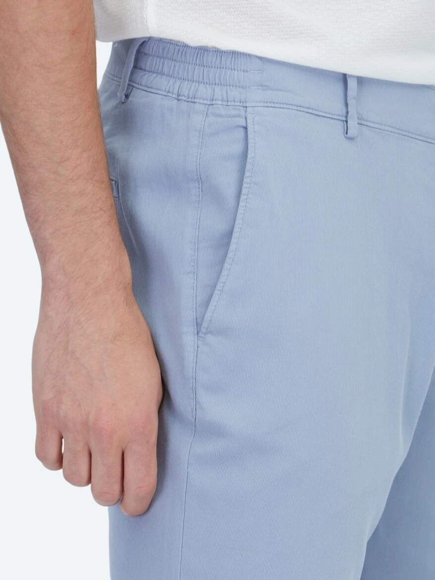 Mavi Dokuma Jogging Fit Casual Pamuk Karışımlı Pantolon - 3
