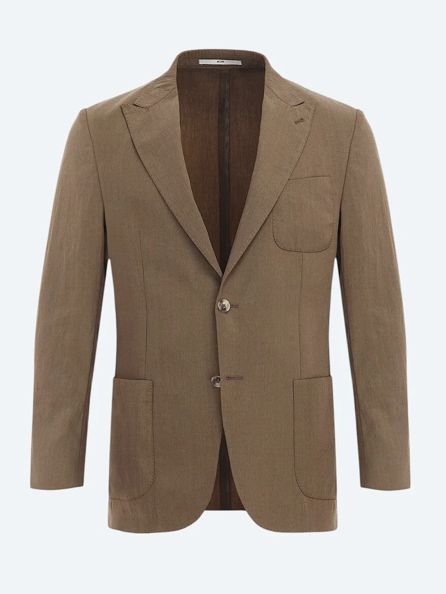 Mink Plain Modern Fit Jacket - 6