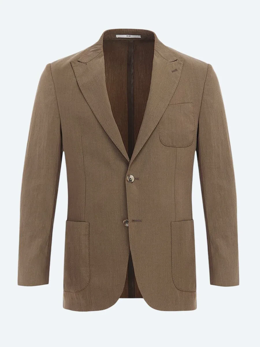 Mink Plain Modern Fit Jacket - 6