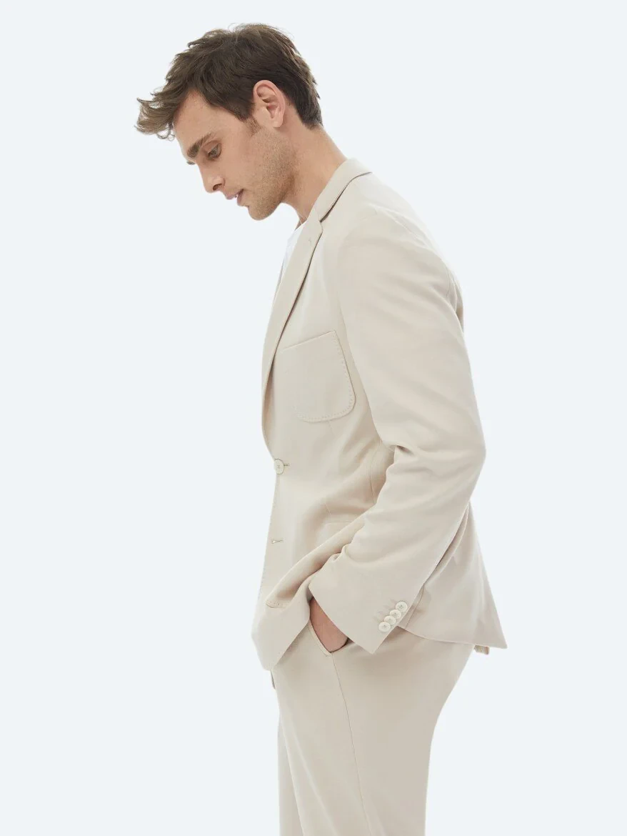 Mink Plain Modern Fit Suit - 4