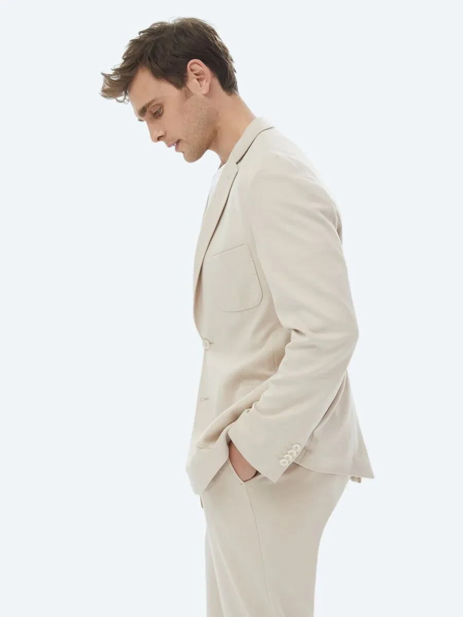 Mink Plain Modern Fit Suit - 4