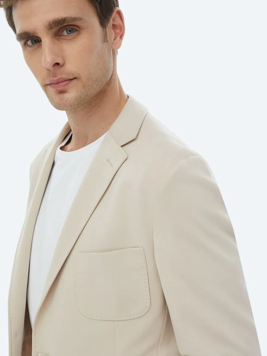Mink Plain Modern Fit Suit - 6