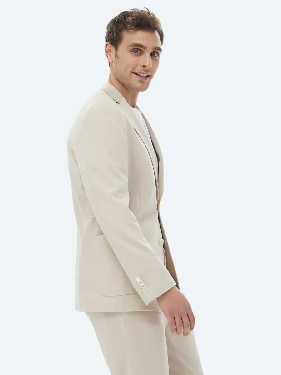 Mink Plain Modern Fit Suit - 7