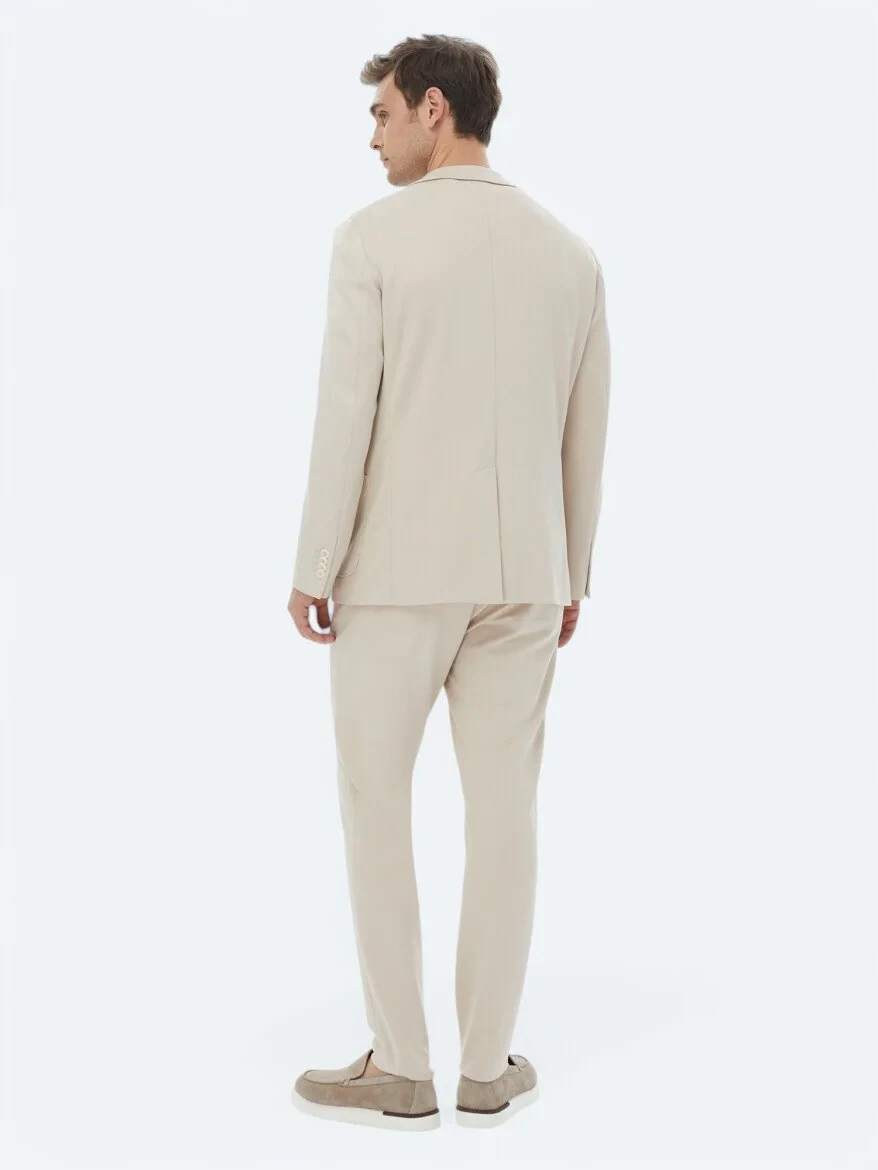 Mink Plain Modern Fit Suit - 9