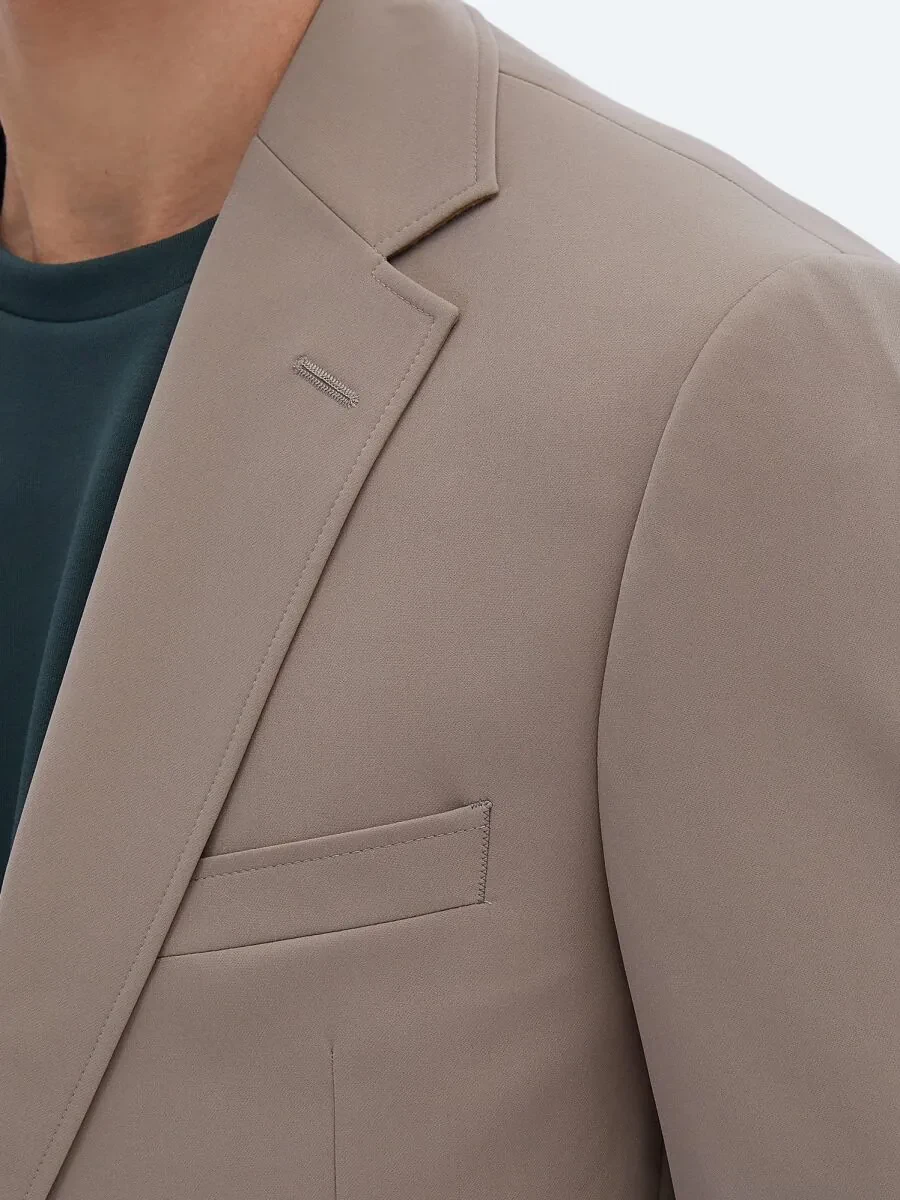 Mink Plain Modern Fit Wrinkle Free Suit - 4