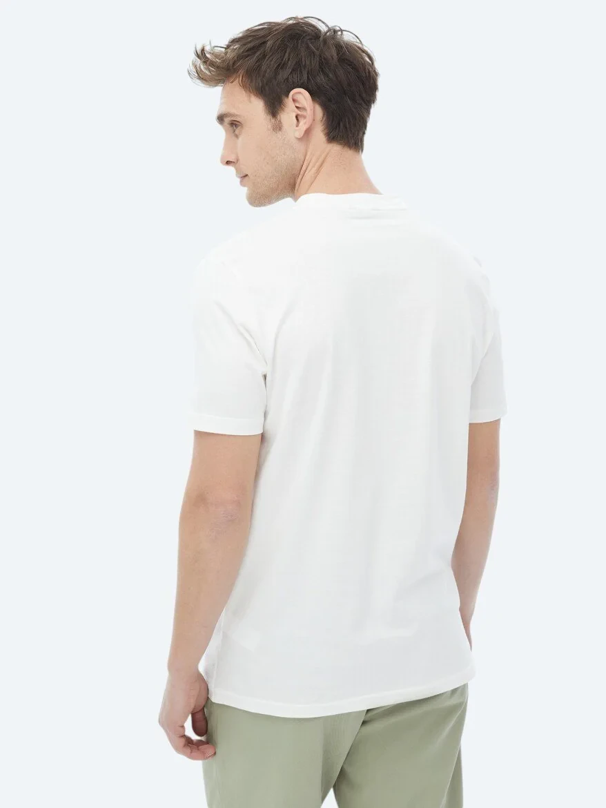 Mink Printed Crew Neck 100% Cotton T-Shirt - 7