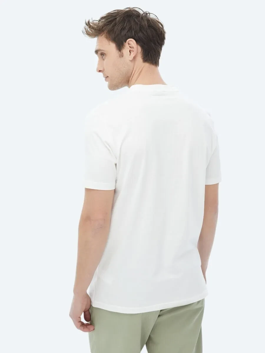 Mink Printed Crew Neck 100% Cotton T-Shirt - 7