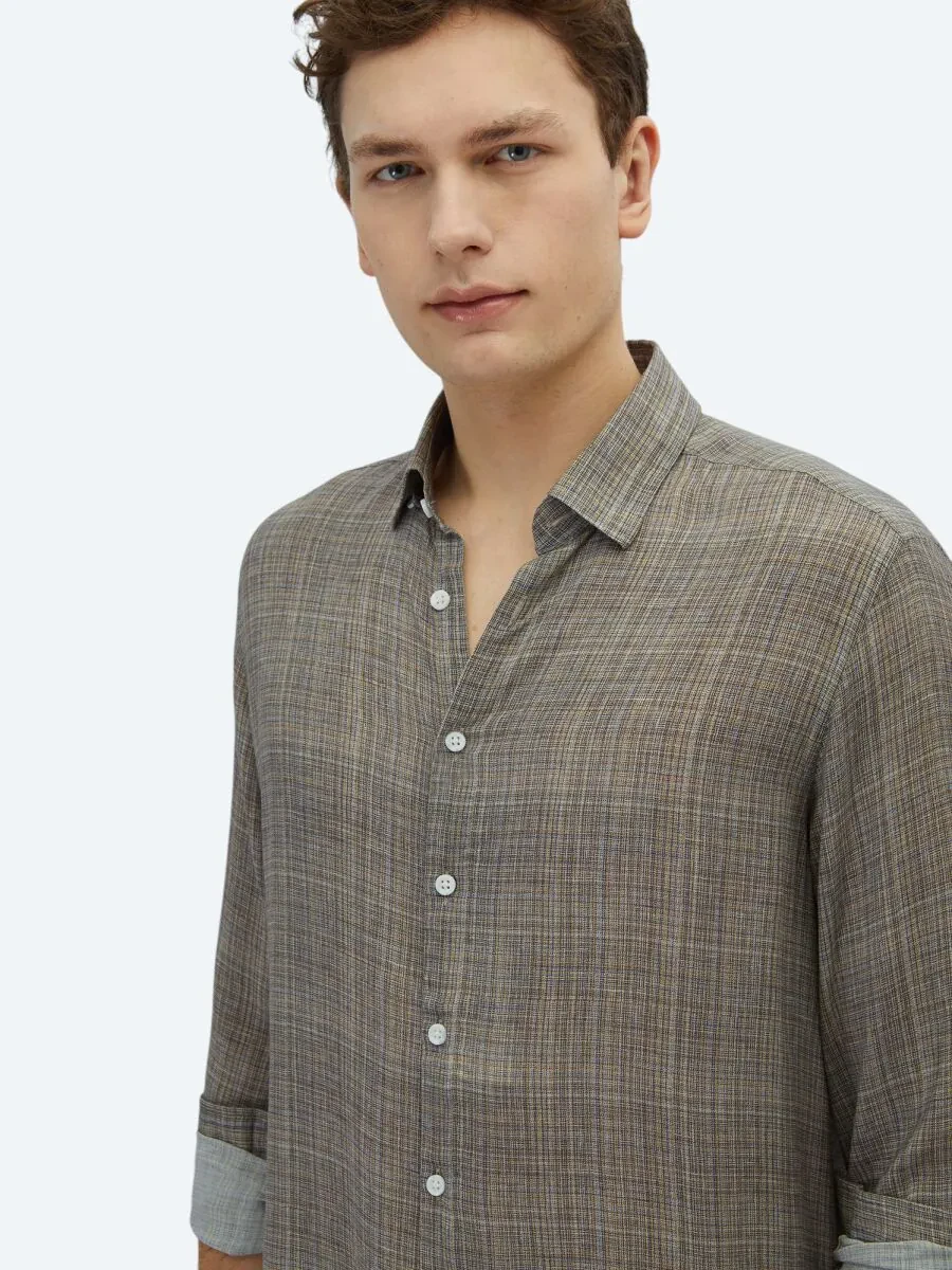 Mink Printed Regular Fit Weaving Casual Shirt - 3
