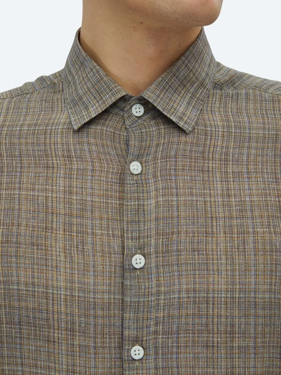 Mink Printed Regular Fit Weaving Casual Shirt - 4