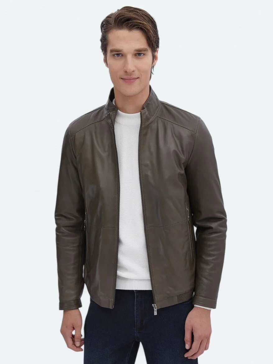 Mink Sheep Leather Leather Coat - 1