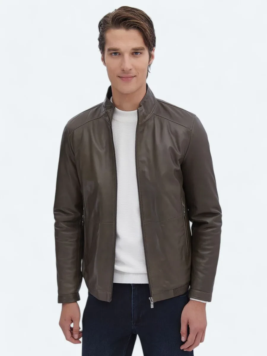 Mink Sheep Leather Leather Coat - 1