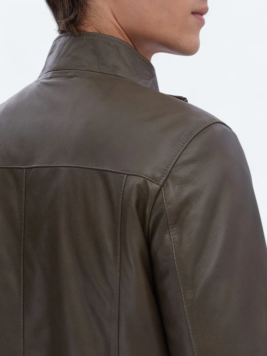 Mink Sheep Leather Leather Coat - 7