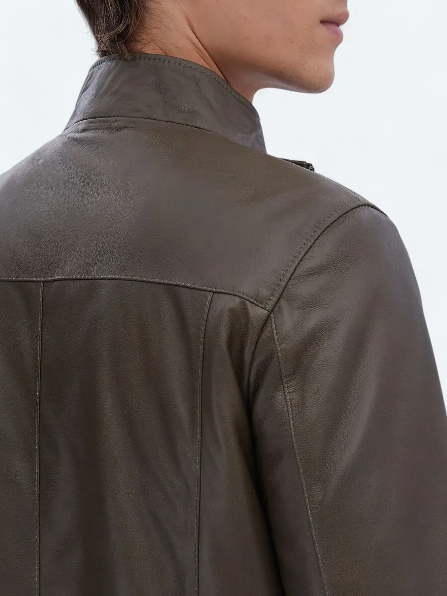 Mink Sheep Leather Leather Coat - 7