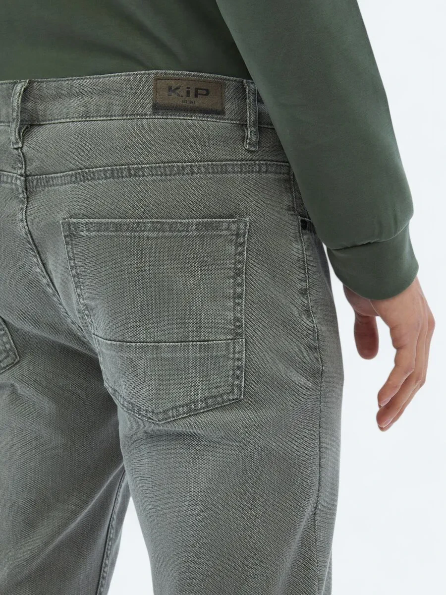 Mink Slim Fit Denim Cotton Blended Trousers - 4