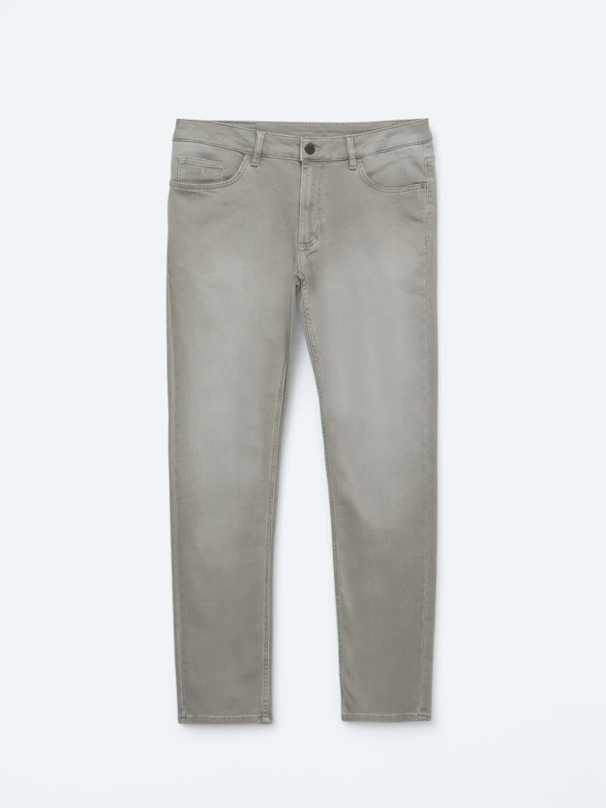 Mink Slim Fit Denim Cotton Blended Trousers - 6