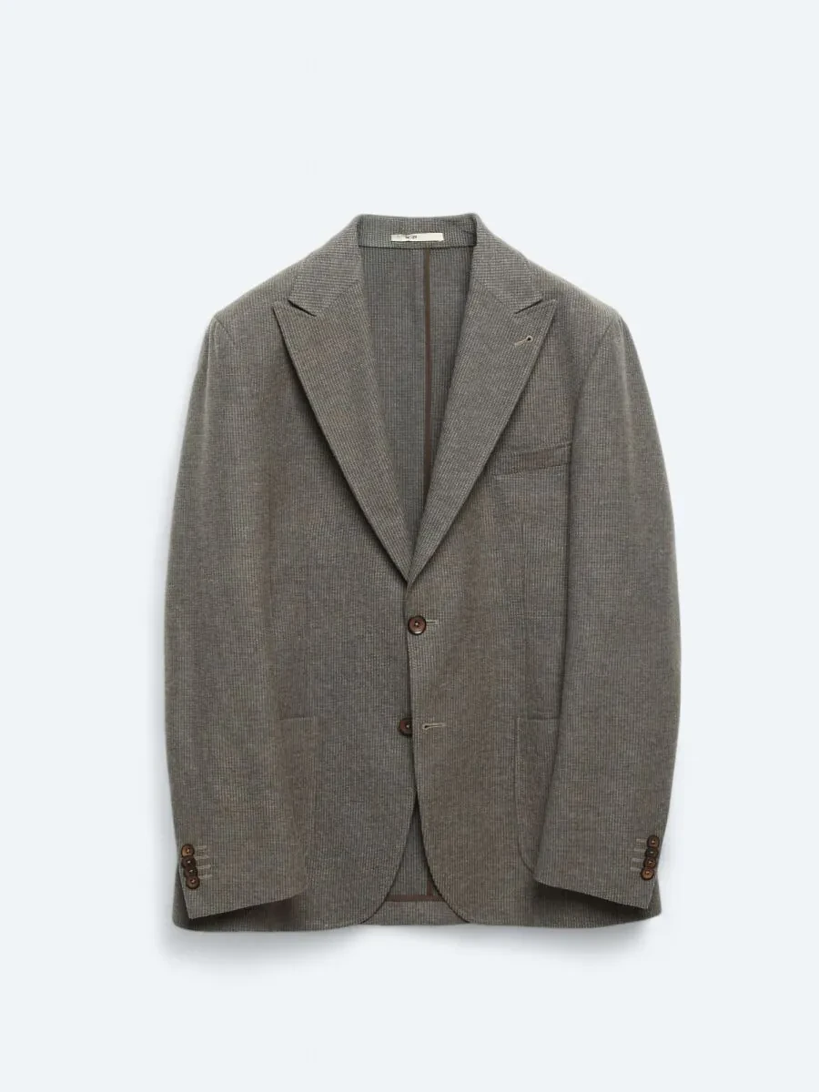 Mink Striped Modern Fit 100% Cotton Jacket - 8
