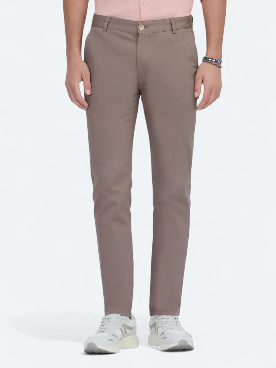 Mink Weaving Casual Cotton Blended Trousers - 2