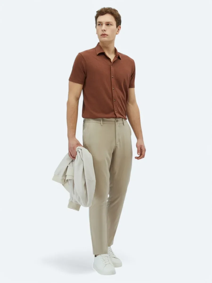 Mink Weaving Casual Trousers - 2