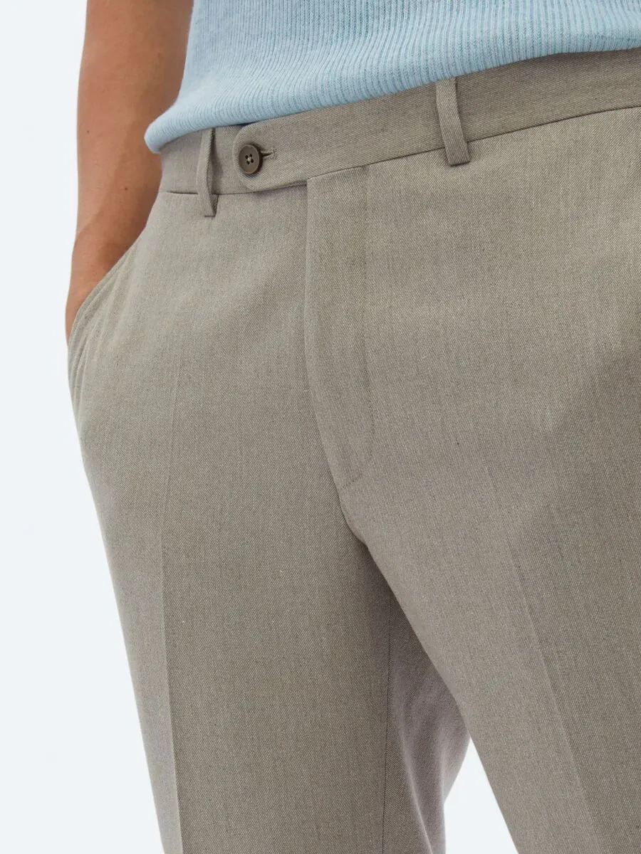 Mink Weaving Fitted Fit Classical Trousers - 3