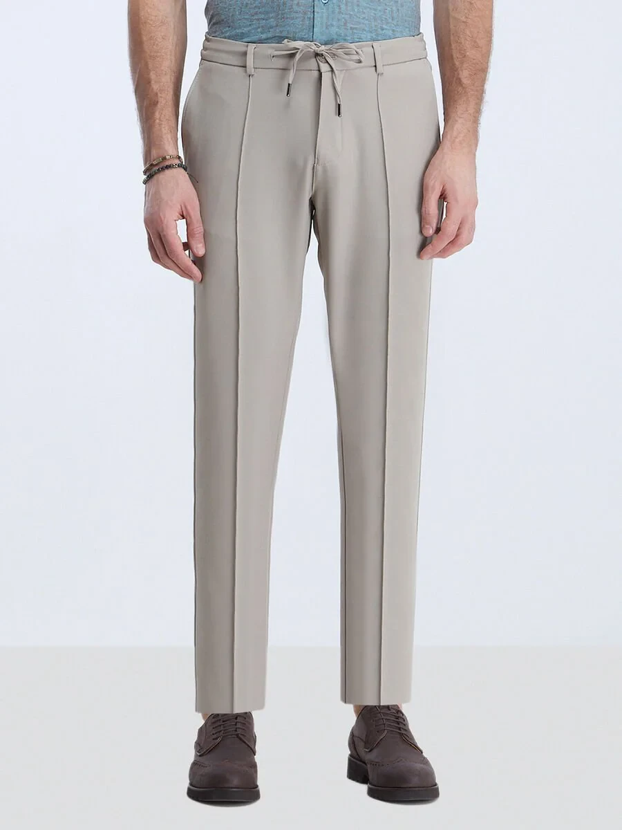 Mink Weaving Jogging Fit Casual Trousers - 1