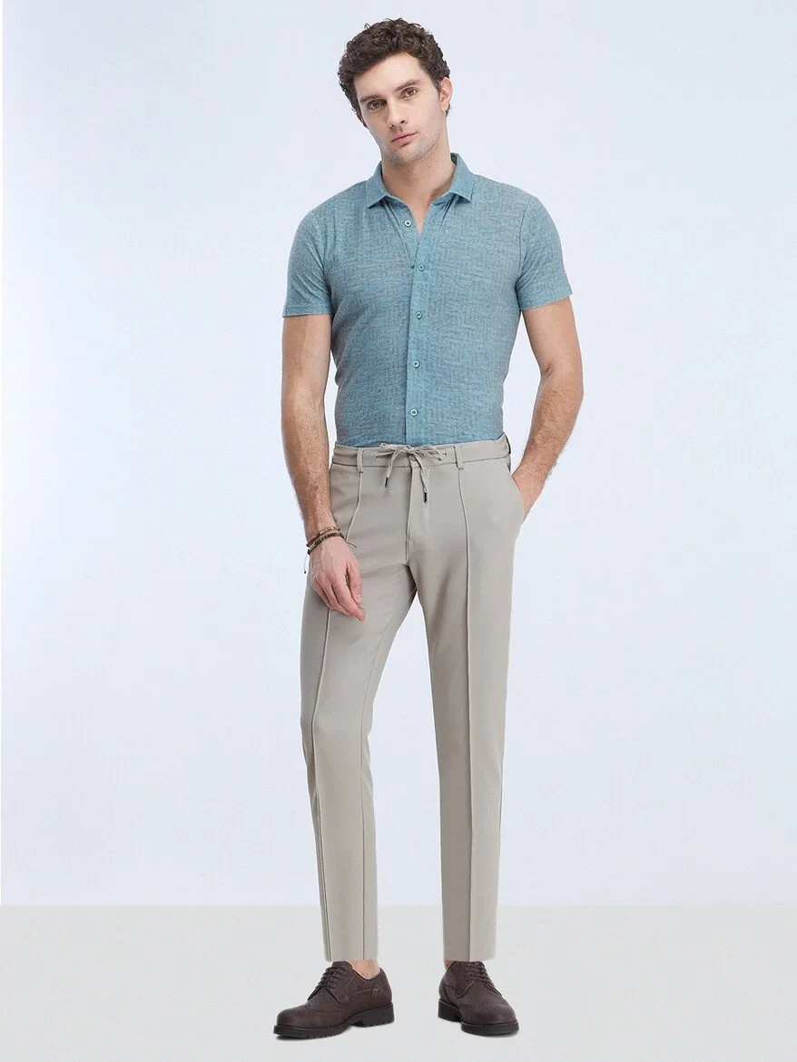 Mink Weaving Jogging Fit Casual Trousers - 2