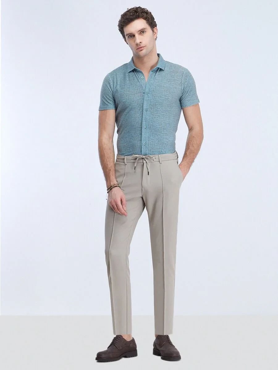 Mink Weaving Jogging Fit Casual Trousers - 2