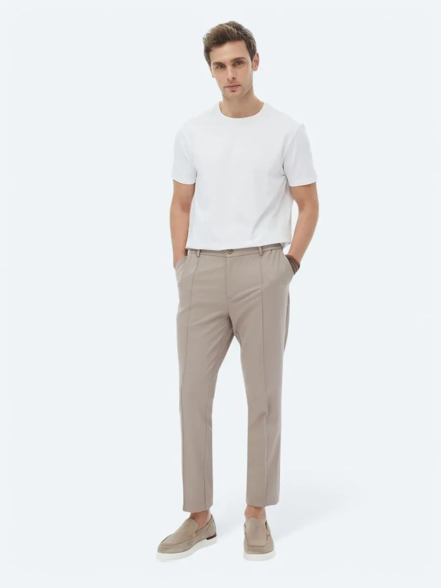 Mink Weaving Jogging Fit Casual Trousers - 1