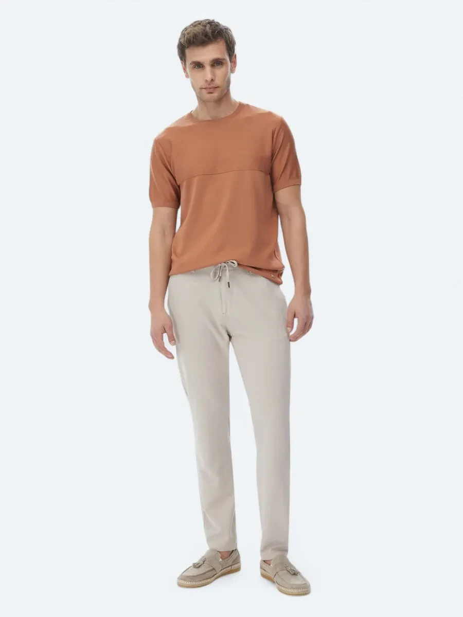 Mink Weaving Jogging Fit Casual Trousers - 1