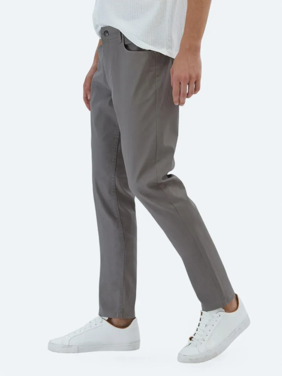 Mink Weaving Regular Fit Casual Cotton Blended Trousers - 3