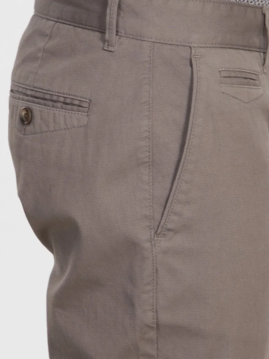 Mink Weaving Regular Fit Casual Cotton Blended Trousers 