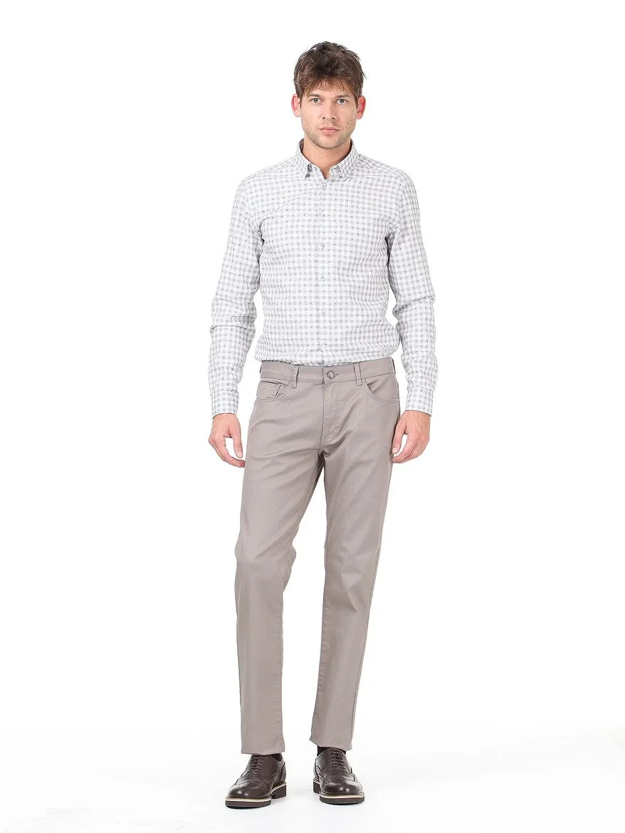Mink Weaving Regular Fit Casual Cotton Blended Trousers - 3