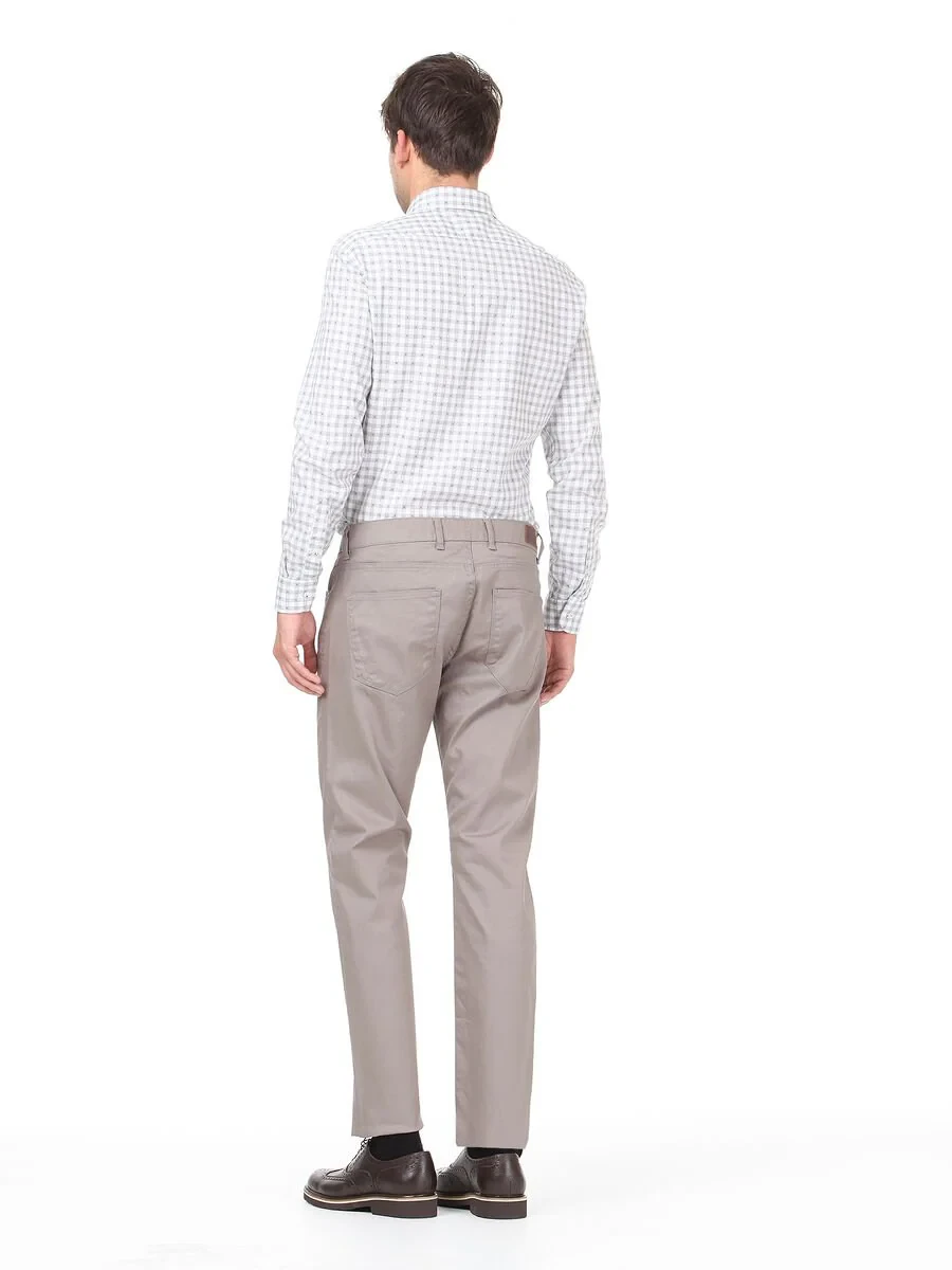 Mink Weaving Regular Fit Casual Cotton Blended Trousers - 4