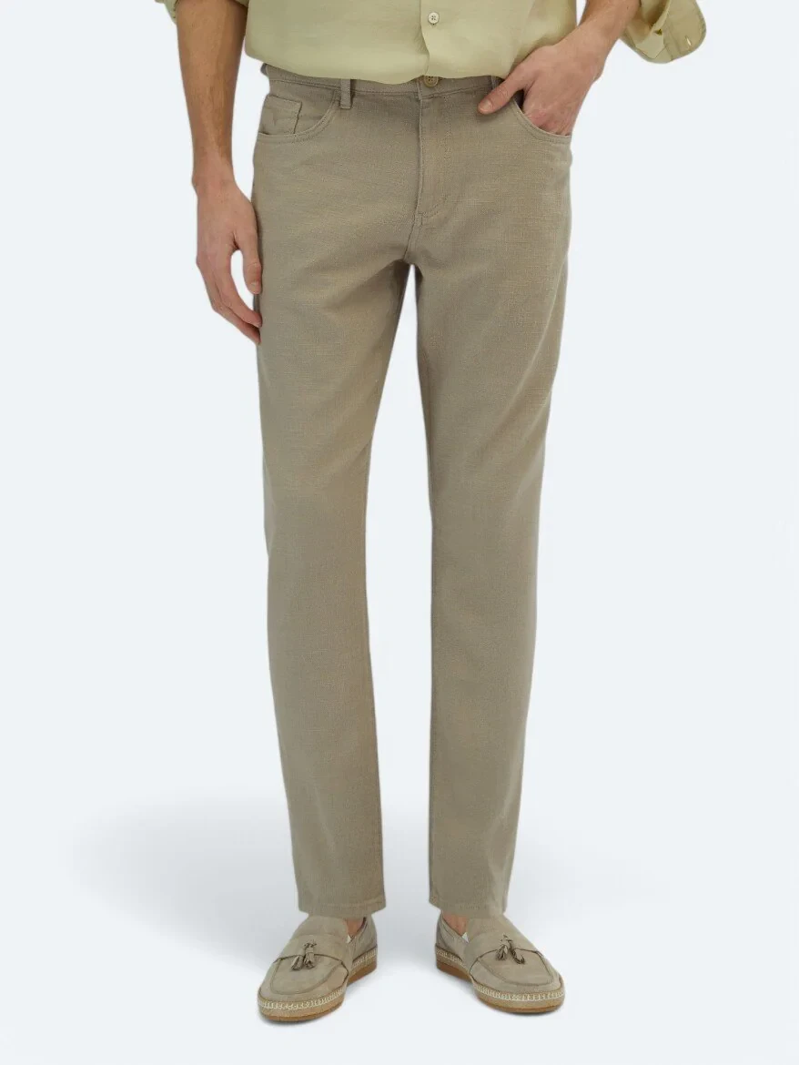 Mink Weaving Regular Fit Casual Cotton Blended Trousers - 2