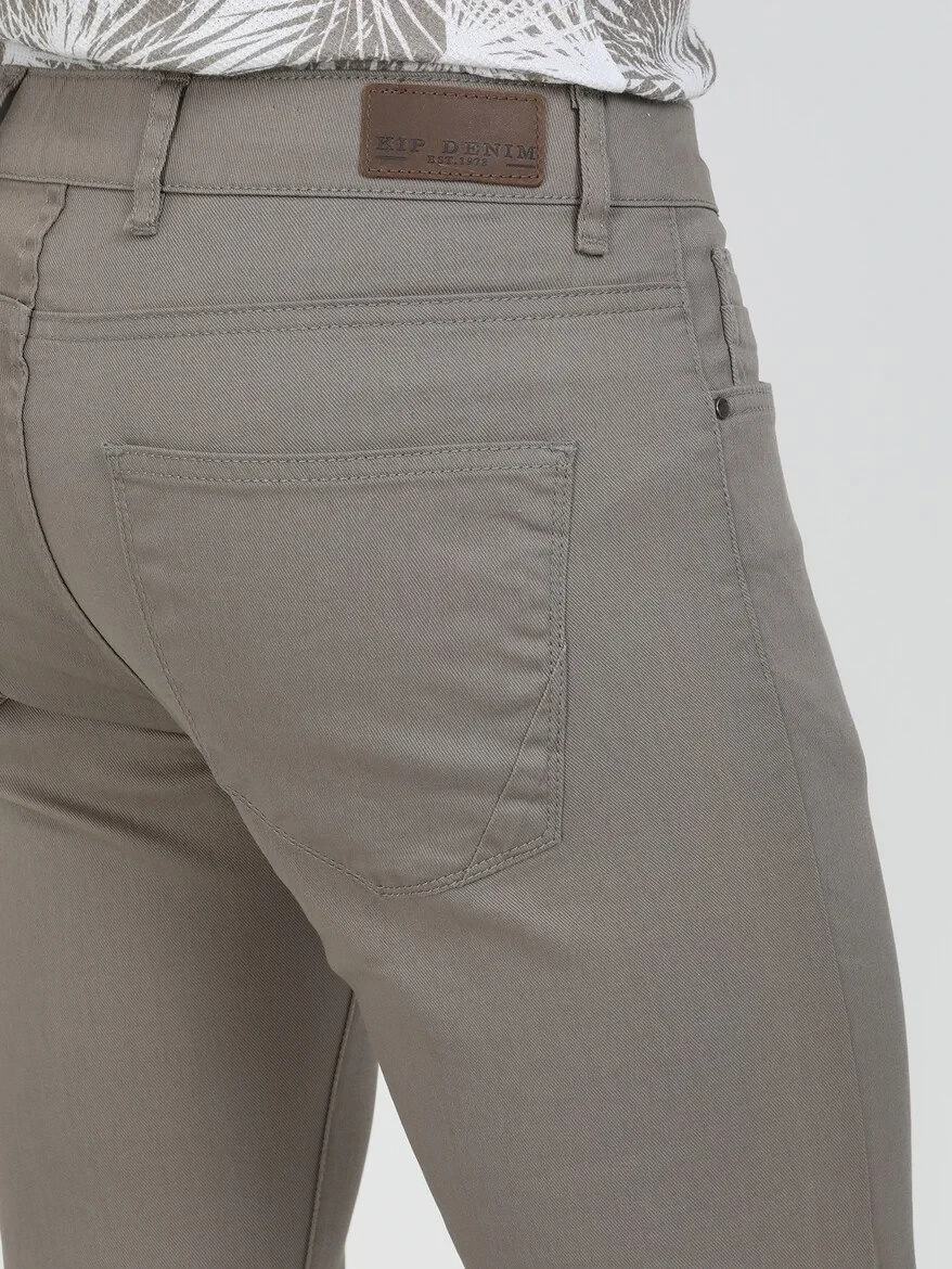 Mink Weaving Slim Fit Casual Cotton Blended Trousers 