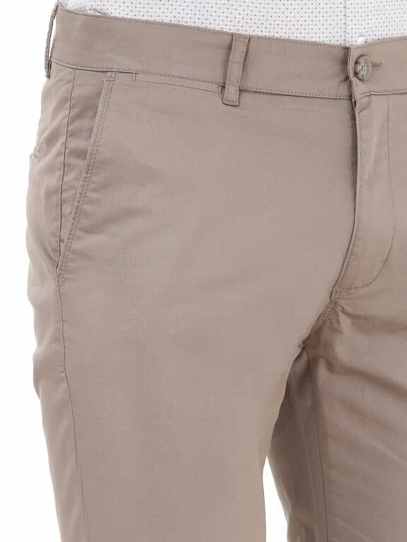 Mink Weaving Slim Fit Casual Cotton Blended Trousers - 3
