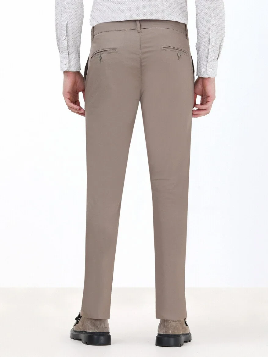 Mink Weaving Slim Fit Casual Cotton Blended Trousers 