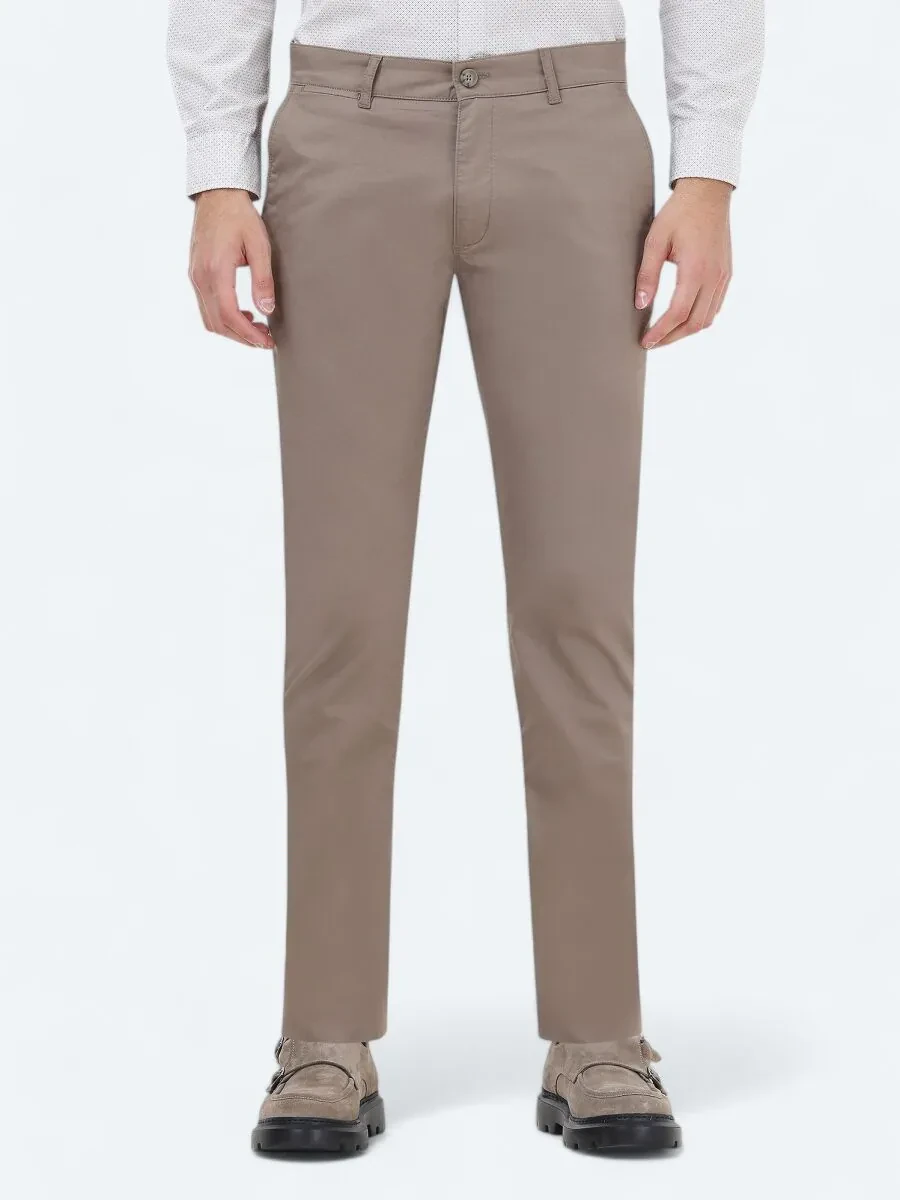 Mink Weaving Slim Fit Casual Cotton Blended Trousers - 2