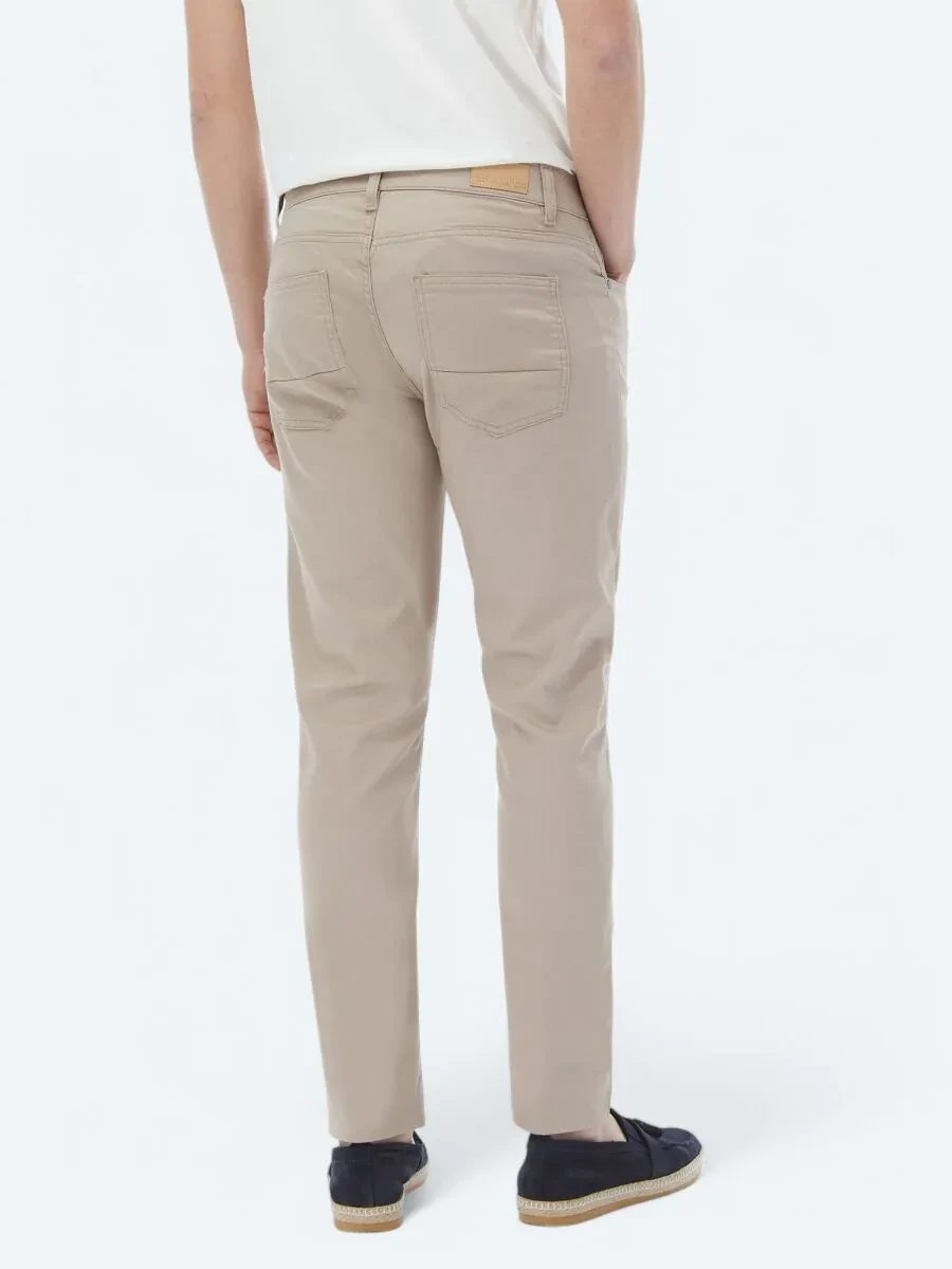 Mink Weaving Slim Fit Casual Cotton Blended Trousers - 6