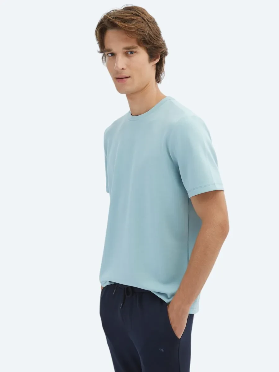 Mint Plain Crew Neck T-Shirt - 1