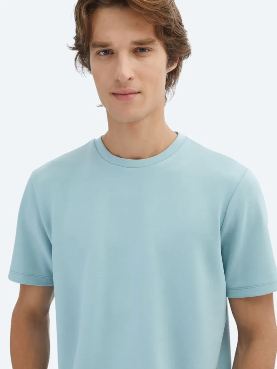 Mint Plain Crew Neck T-Shirt - 3