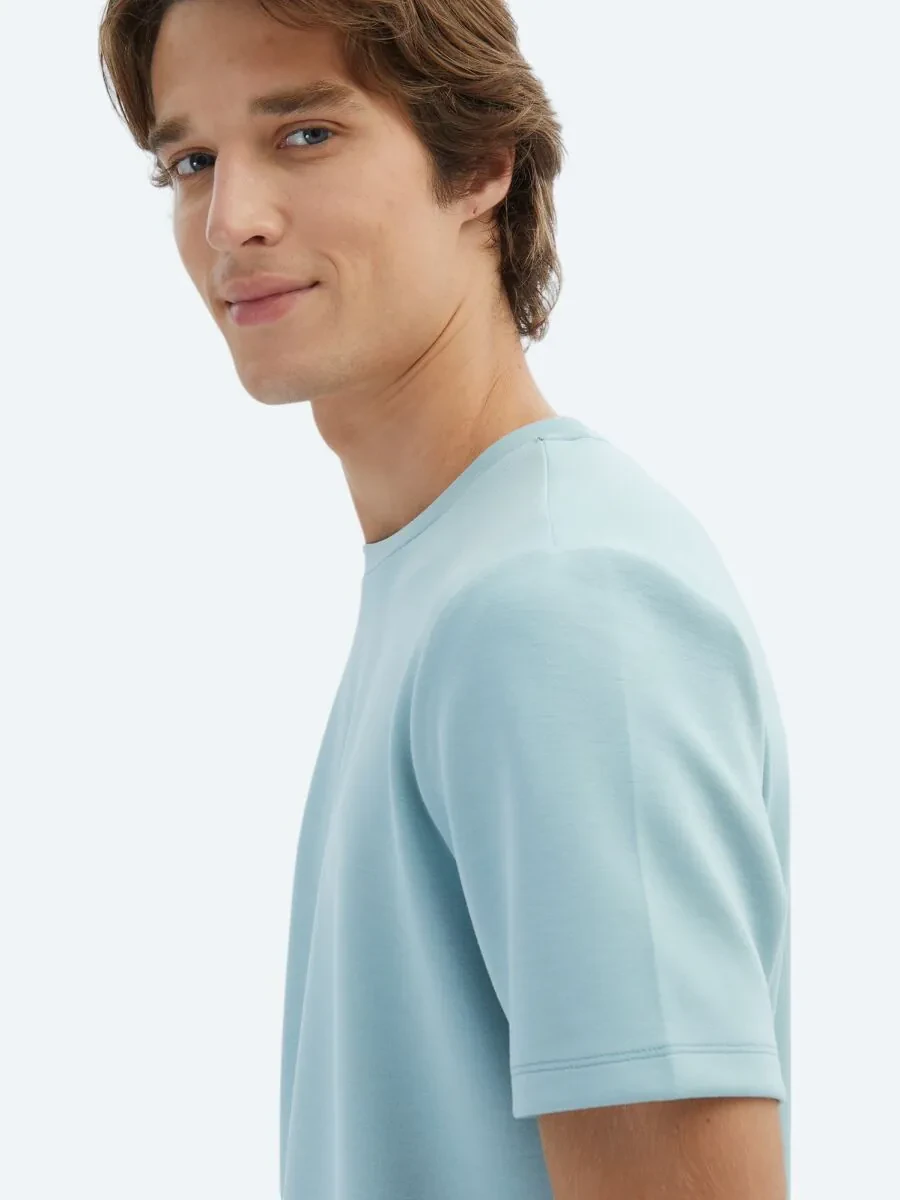 Mint Plain Crew Neck T-Shirt - 4