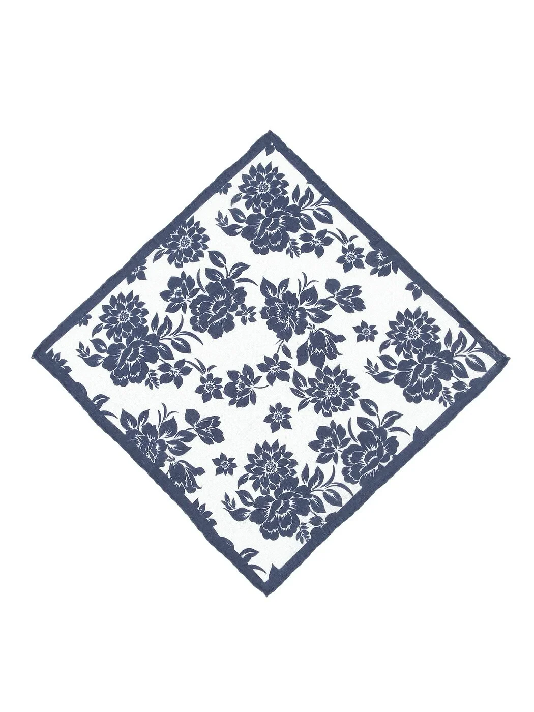 Navy Blue %100 Keten Handkerchief 
