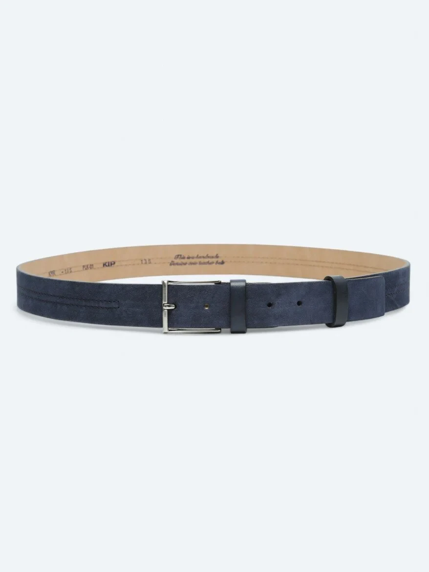 Navy Blue Cow Leather Belt 