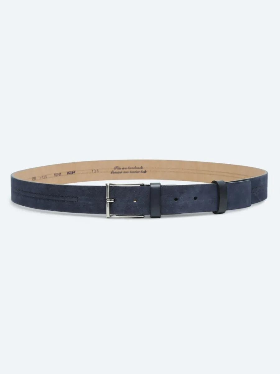 Navy Blue Cow Leather Belt - 1