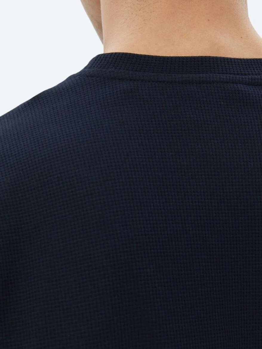 Navy Blue Crew Neck 100% Cotton T-Shirt 