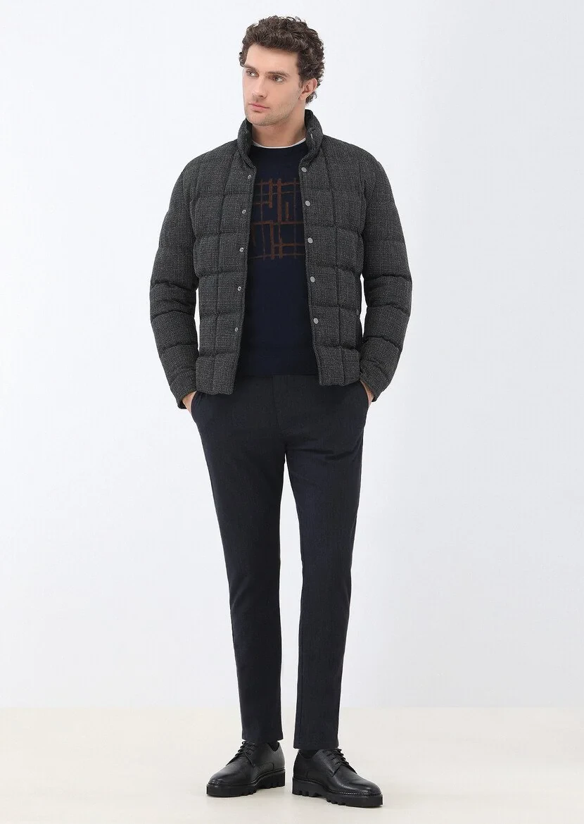 Navy Blue Knitwear Sweatshirt - 3