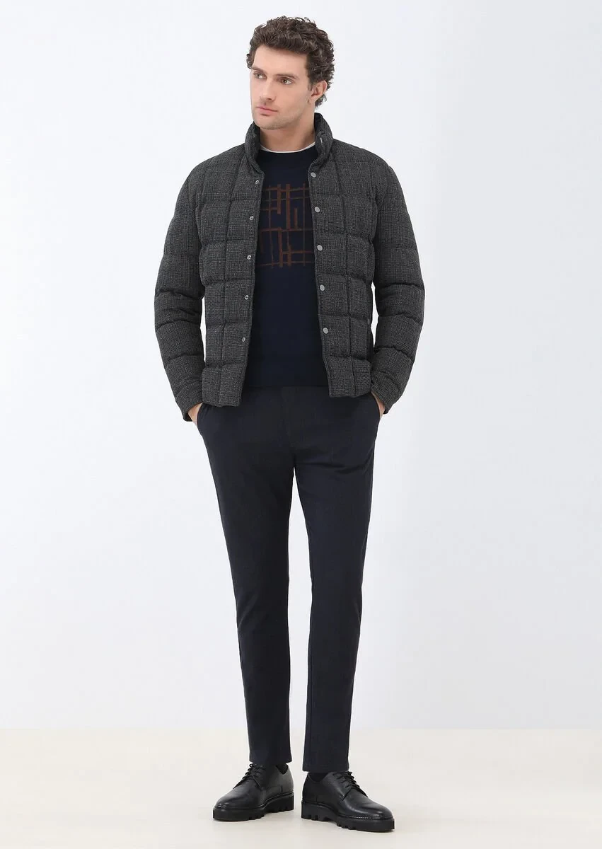 Navy Blue Knitwear Sweatshirt - 3