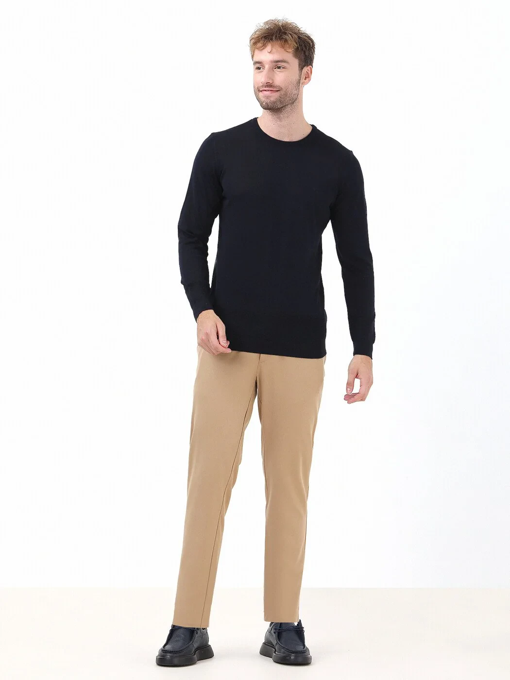 Navy Blue Knitwear Sweatshirt - 2