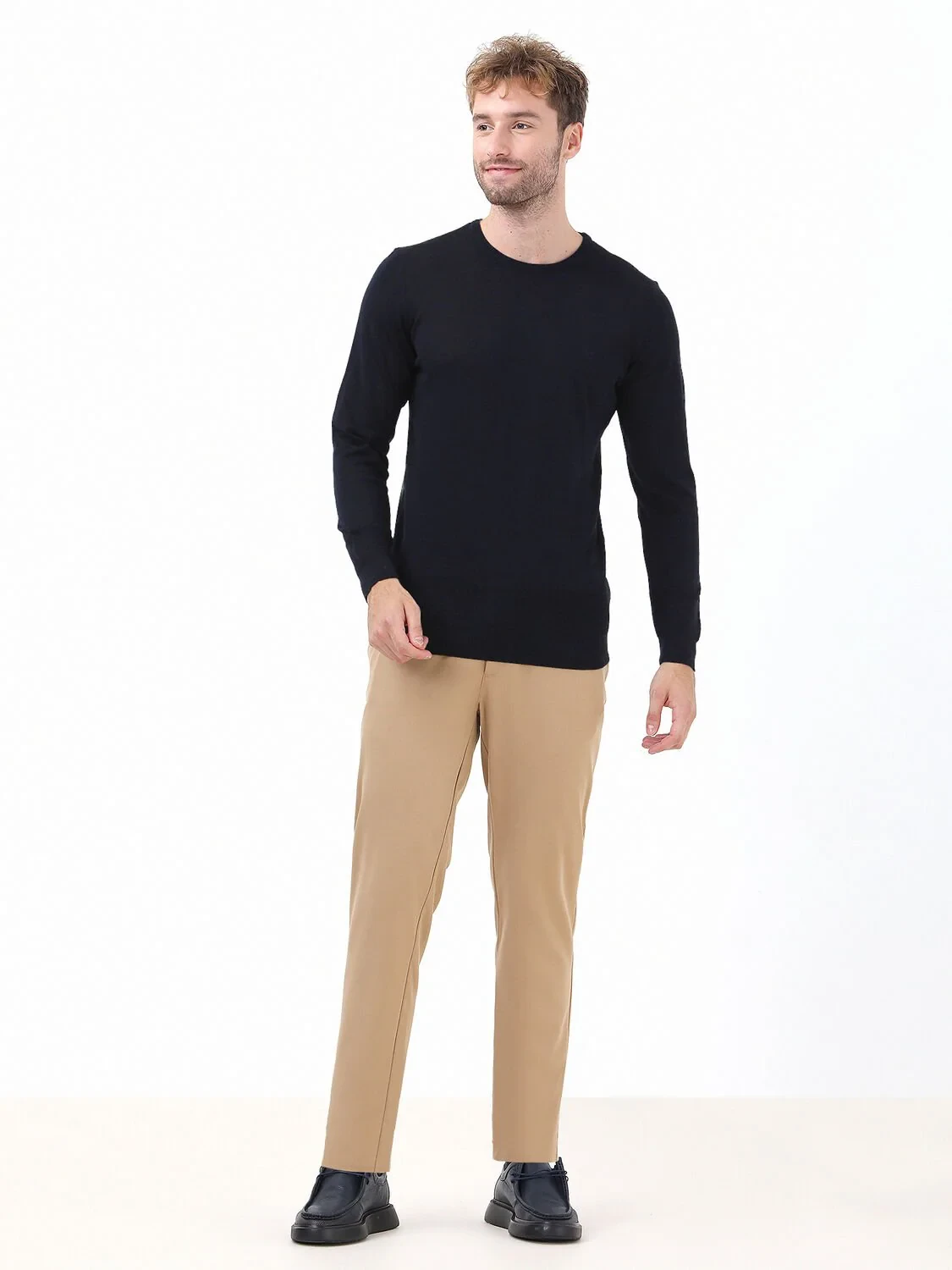 Navy Blue Knitwear Sweatshirt - 2