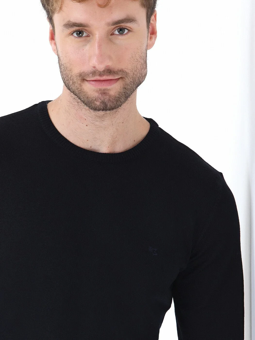 Navy Blue Knitwear Sweatshirt 